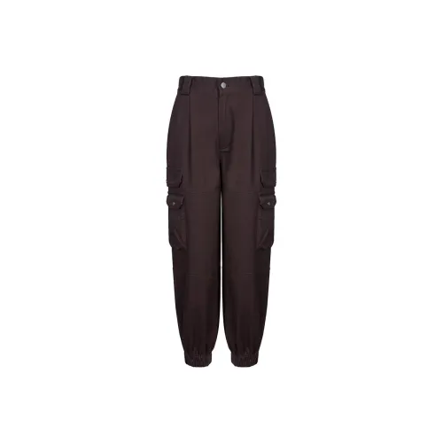 LOFT SHINE Straight Pants Women's Dark Gray