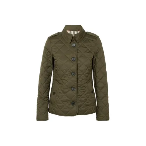 Burberry Puffer Jacket Women's Olive Green