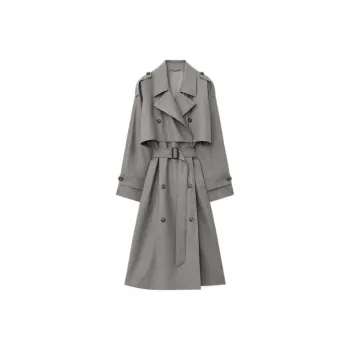 TOTEME Trench Coats Women's Light Heather Gray