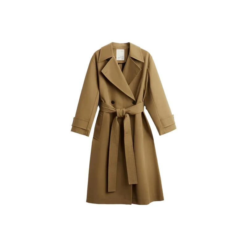 Studio Nicholson X ZARA Studio Nicholson Co-brand Trench Coats Women's Khaki-0