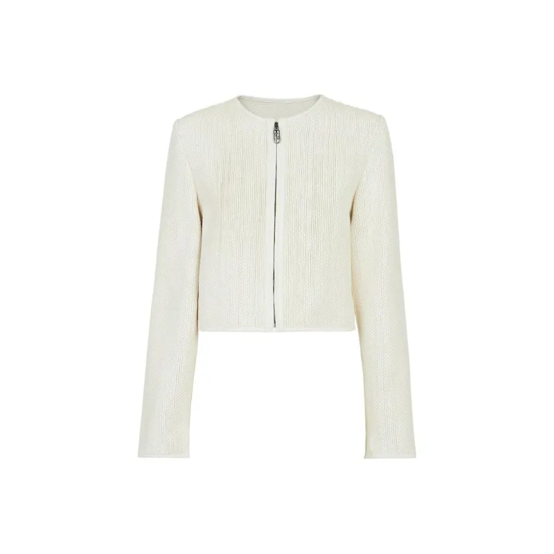 FENDI Leather Jackets Women's White-0