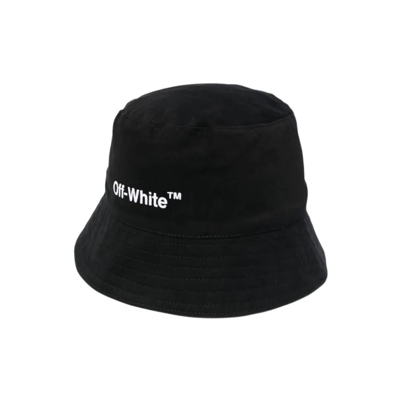 OFF WHITE Helvetica Cotton Bucket Hat-0