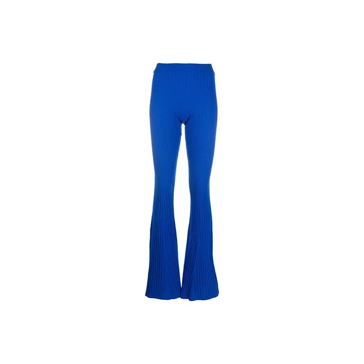 VERSACE Knitted Sweatpants Women's Blue-0
