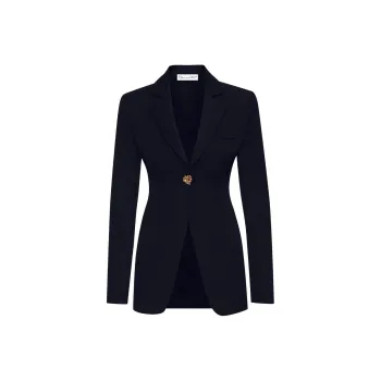 Oscar De La Renta Button-detail Virgin-wool Blazer
