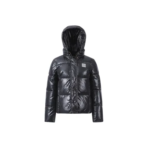 EMPORIO ARMANI EA7 SS23 Puffer Jacket Women's Black