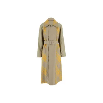 Burberry Checked Belted Waist Reversible Trench Coat