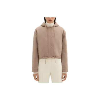 THEORY Velvet-feel Coat Women's Camel