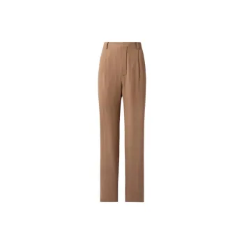 SAINT LAURENT High Waist Straight Leg Trousers