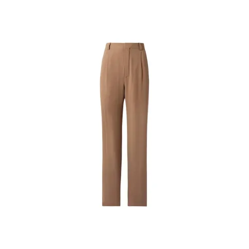 SAINT LAURENT High Waist Straight Leg Trousers