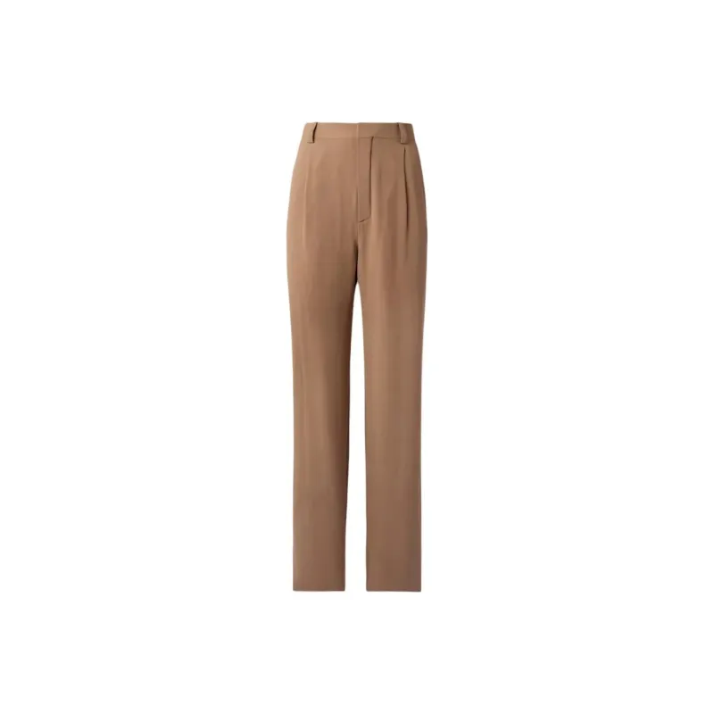 SAINT LAURENT High Waist Straight Leg Trousers-0