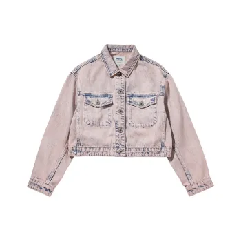 Prth Promethean Denim Jacket Women's Peach Pink