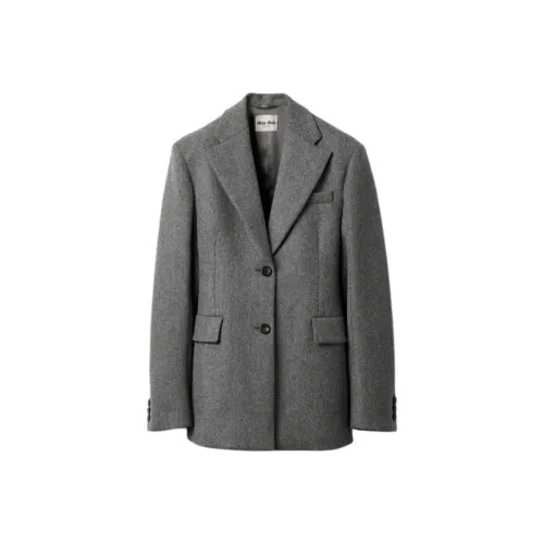 MIU MIU Business Suits Coats Women's Red Iron Ore