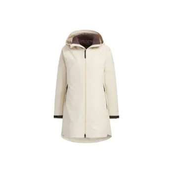 Adidas Waterproof, Windproof, And Breathable Windbreaker Jacket Women's Ecru