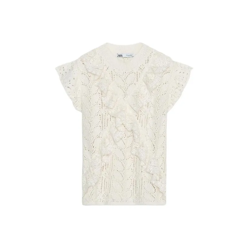 ZARA Knitwear Women's Raw White-0