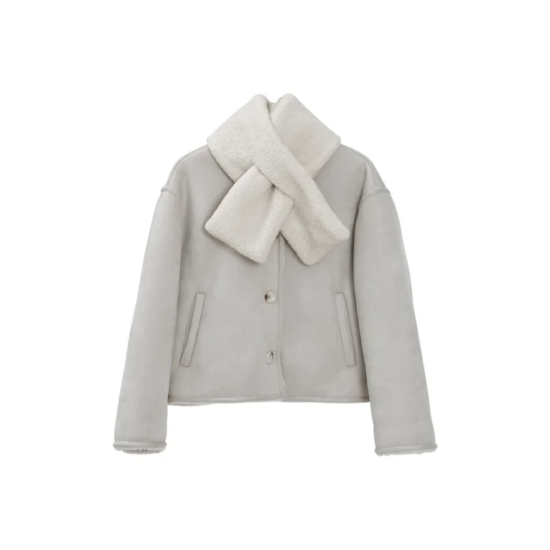 Fstudio Velvet feel Coat Women's White-0