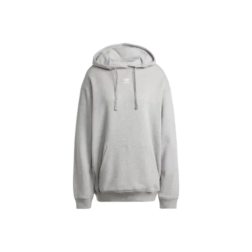 Adidas Originals Essentials Loose French Terry Hoodie Medium Grey Heather