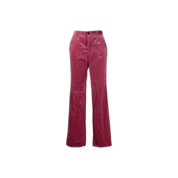 DSQUARED 2 Embroidered logo Velvet Trousers