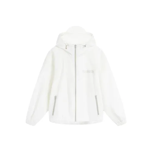 LiNing UV Protection UPF100+Water Repellent Lightweight Sun Protection Clothing Women's Standard White