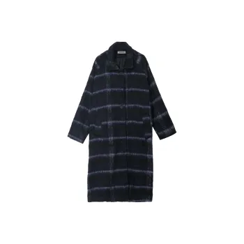 TORIGHT Coats Women's Black Purple Plaid