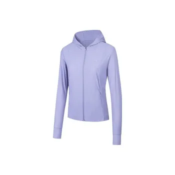 Anta Variety Training Collection Breathable Cooling UV Protection Sun Protection Clothing Women's Poplar Catkin Purple