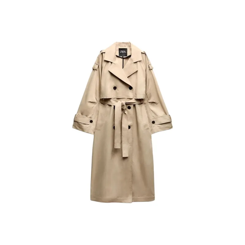 ZARA Trench Coat Women's Light Camel-0