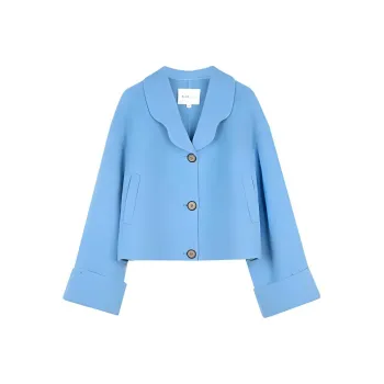 BLUEerror Cropped Coat Women's Sapphire Blue