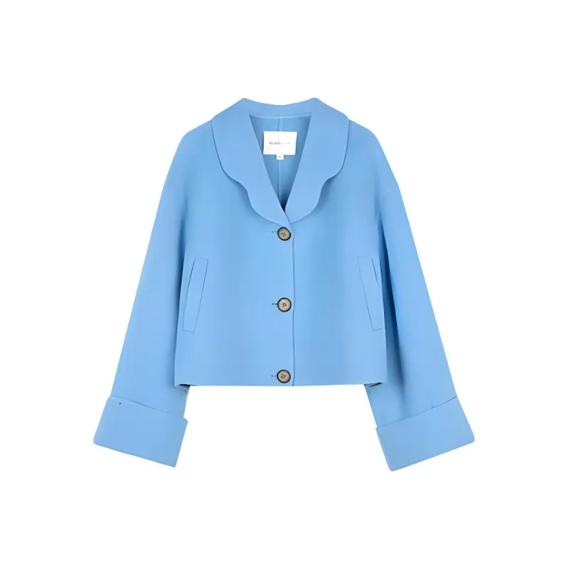 BLUEerror Cropped Coat Women's Sapphire Blue-0