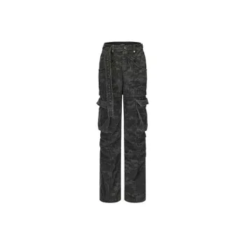 FDMWAVE Jeans Men Camouflage Gray