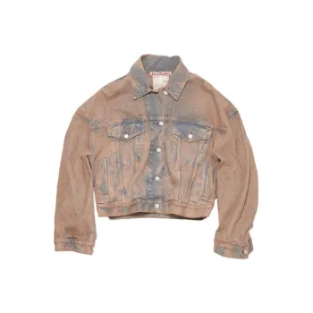 Acne Studios Exaggerated Fit Denim Jacket Morris Light Pink/Grey