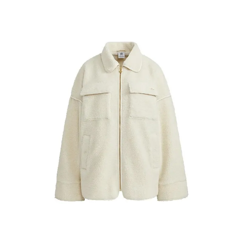 Adidas Originals Velvet Jackets Women's White-0