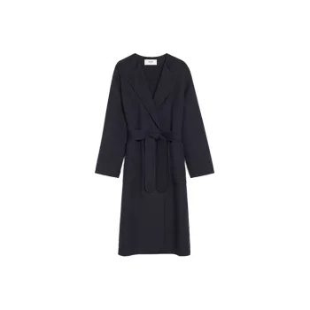 CELINE SS21 Velvet Coat Women's Midnight Black