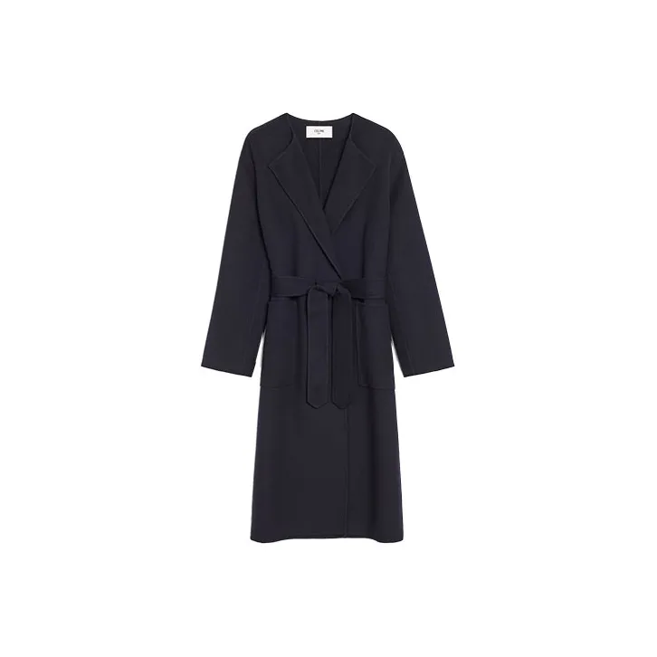 CELINE SS21 Velvet Coat Women's Midnight Black-0
