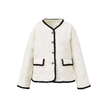 FANQIN Puffer Jacket Women's Ecru
