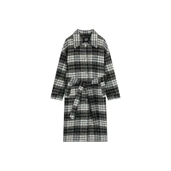 ELF SACK Coat Women's Vintage Plaid