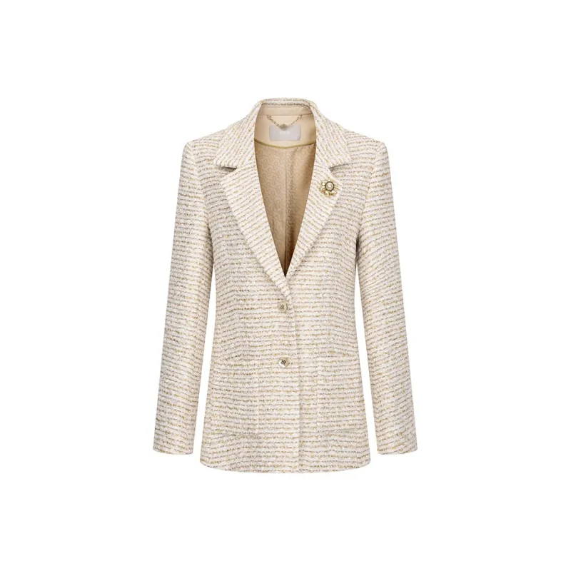RARE Business Suit Women's White Gold-0