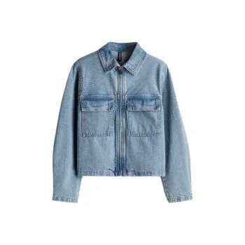 H&M Denim Jacket Women's Light Denim Blue