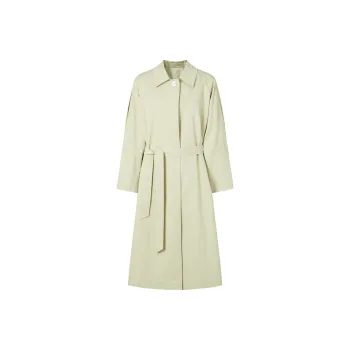 JZ Juzui Trench Coat Women's Yellow Green
