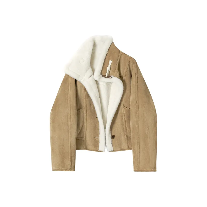 TOUCH Cropped Coats Women's Khaki-0