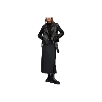 ALLSAINTS Leather Jacket Women's Black