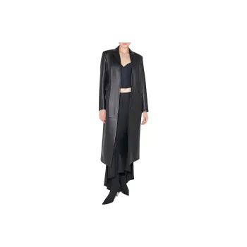 Misbhv Single-breasted Leather Coat