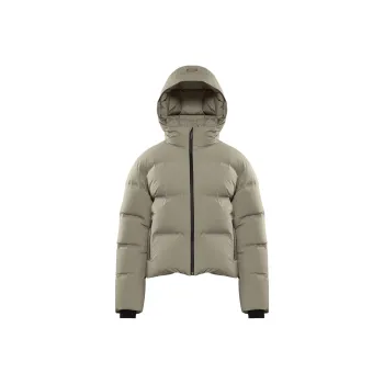 ARITZIA The Super Puff2OTM Shorty - RainstopTM Down Jacket Women's Modern Taupe/Modern Taupe