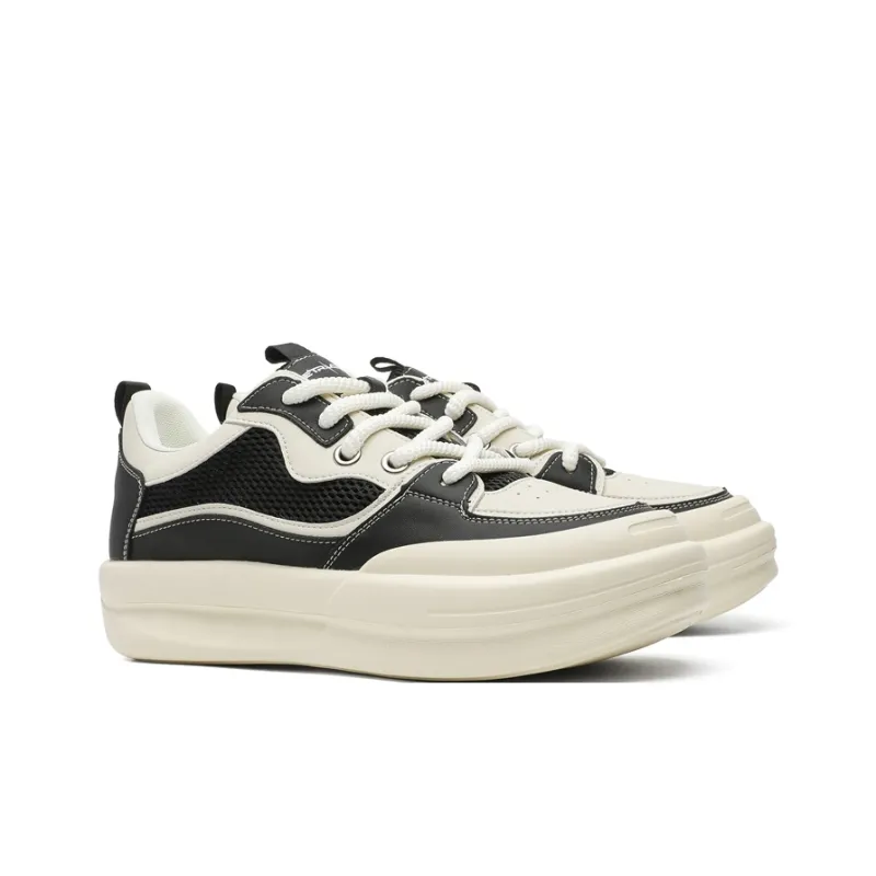 ENRICO COVERI Skateboard Shoes Men Low Top Black White/Black/White-4