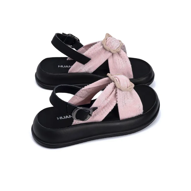 HUANQIU Beach Sandals Women's Pink-4