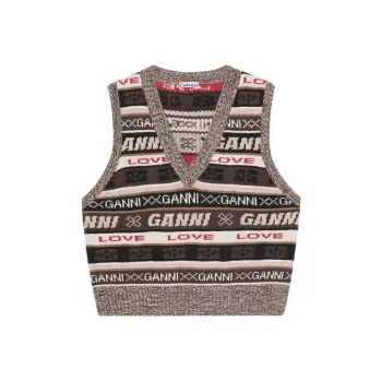 GANNI Vests Women's Chocolate