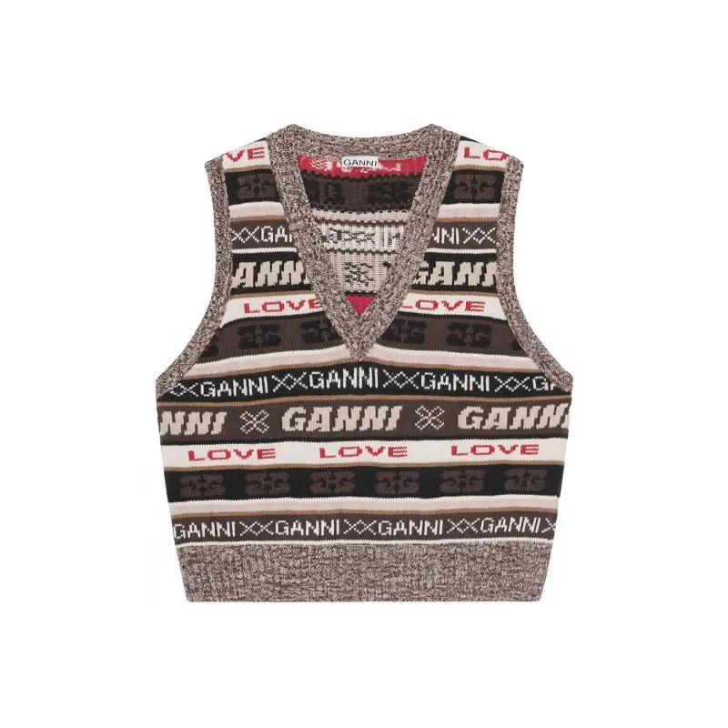 GANNI Vests Women's Chocolate-0