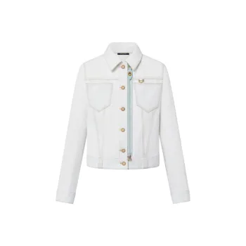 LOUIS VUITTON Bleached Denim Zipper Jacket