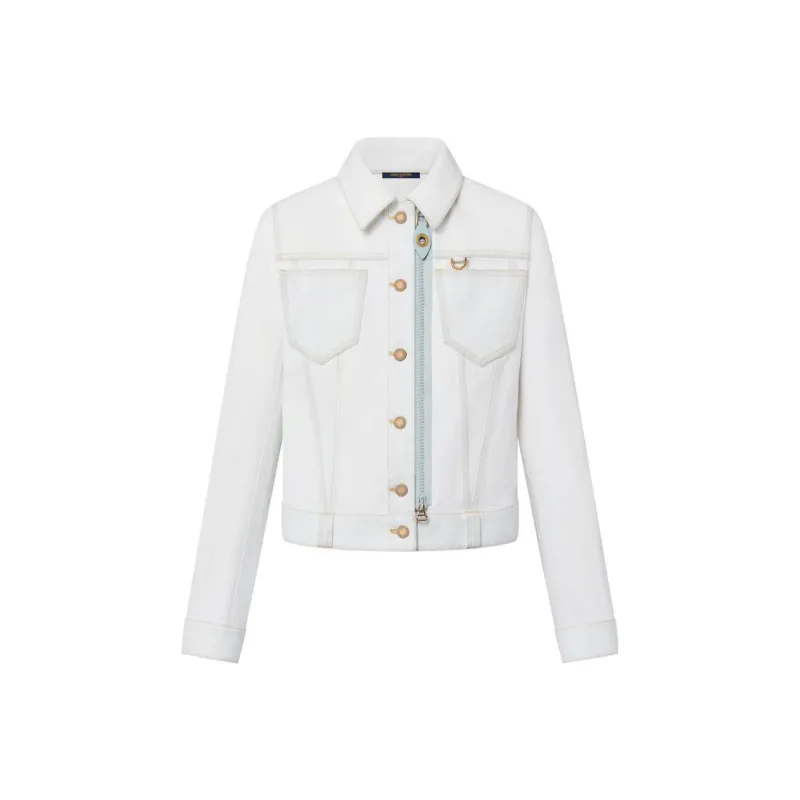 LOUIS VUITTON Bleached Denim Zipper Jacket-0