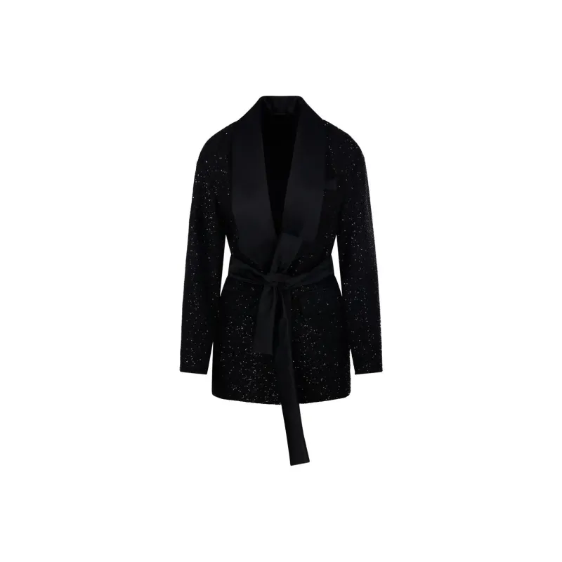 MaxMara Embellished Belted Jacket-0