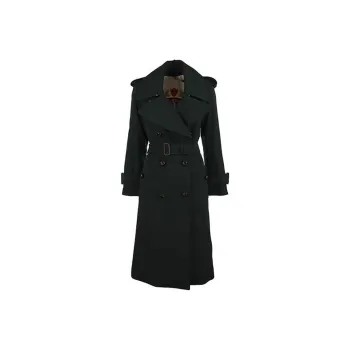 Burberry Trench Coats Women's Dark Green
