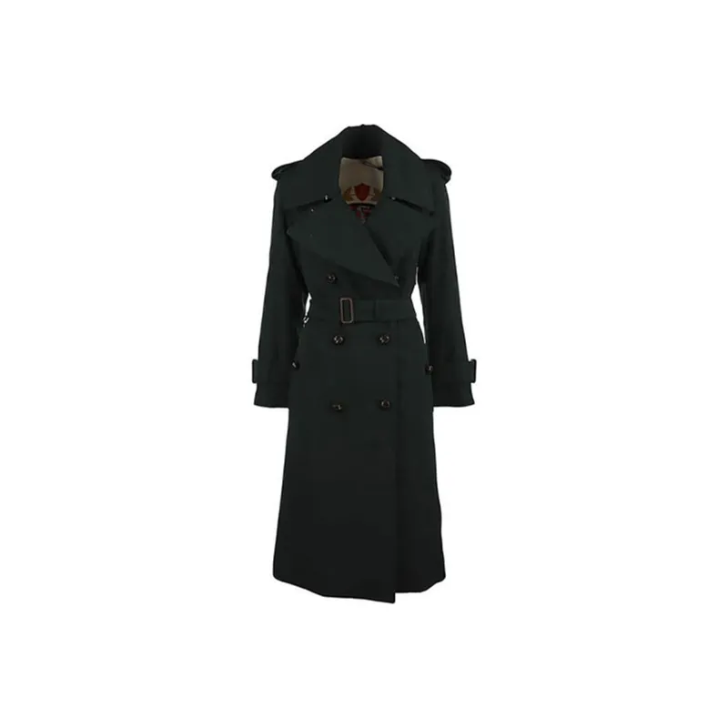 Burberry Trench Coats Women's Dark Green-0